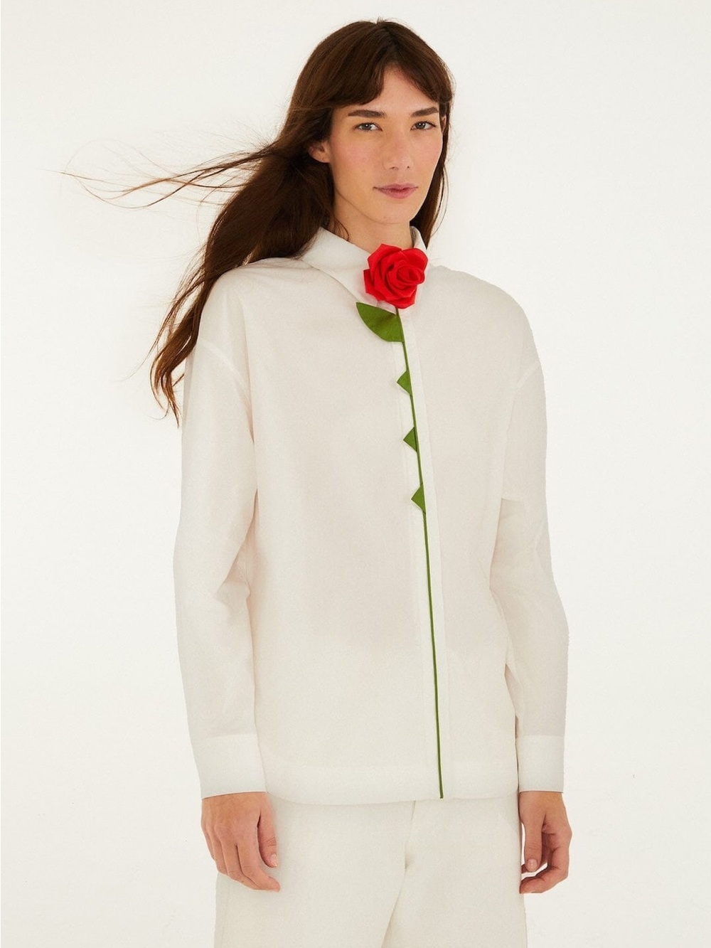 Farm Rio: OFF WHITE ROSY SHIRT - Picture 3 of 11